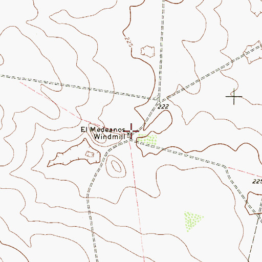 Topographic Map of El Medeanos Windmill, TX