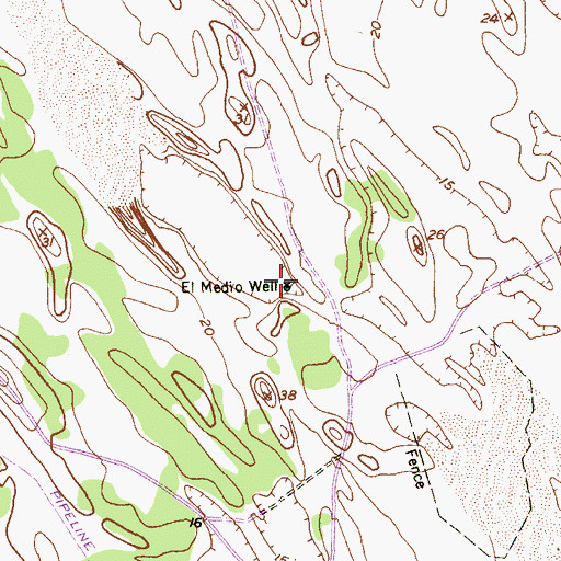 Topographic Map of El Medio Well, TX
