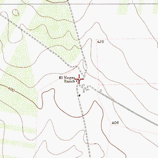 Topographic Map of El Negro Ranch, TX