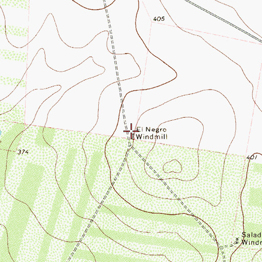 Topographic Map of El Negro Windmill, TX