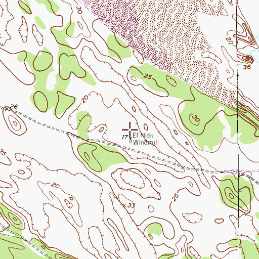 Topographic Map of El Nido Windmill, TX