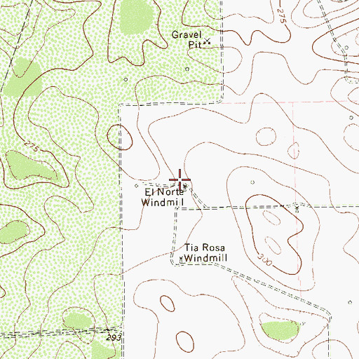 Topographic Map of El Norte Windmill, TX