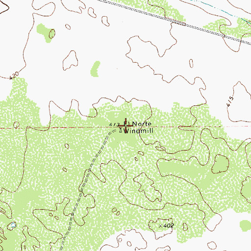 Topographic Map of El Norte Windmill, TX