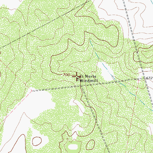 Topographic Map of El Norte Windmill, TX