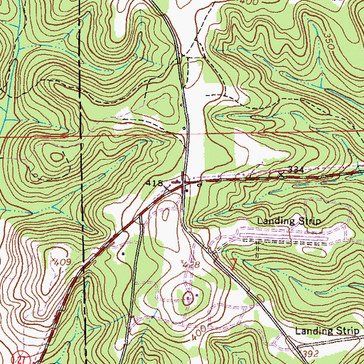 Topographic Map of Nesterville (historical), AL