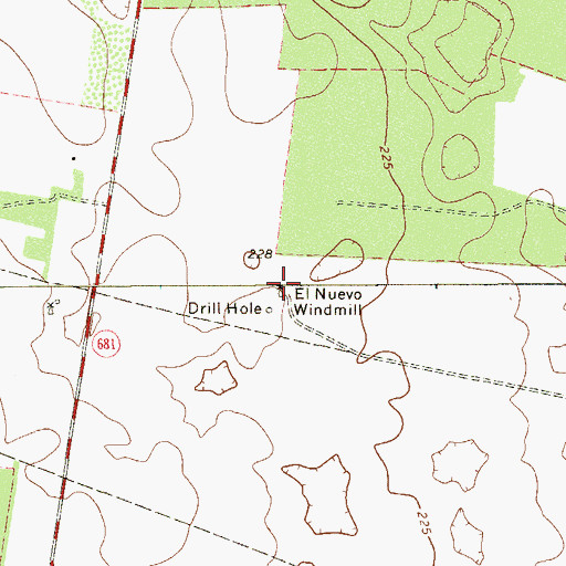Topographic Map of El Nuevo Windmill, TX