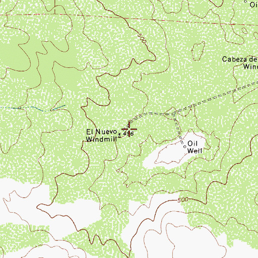 Topographic Map of El Nuevo Windmill, TX