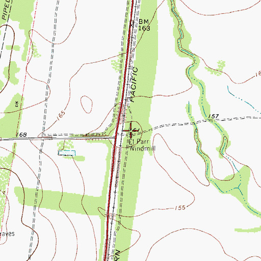 Topographic Map of El Parr Windmill, TX