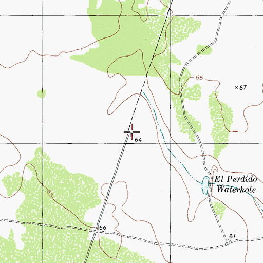 Topographic Map of El Perdid Windmill, TX