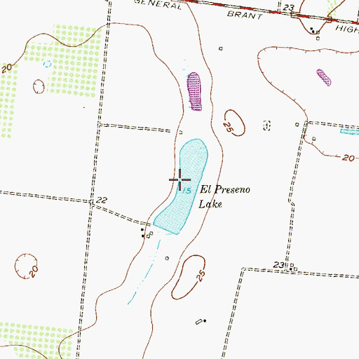 Topographic Map of El Preseno Lake, TX