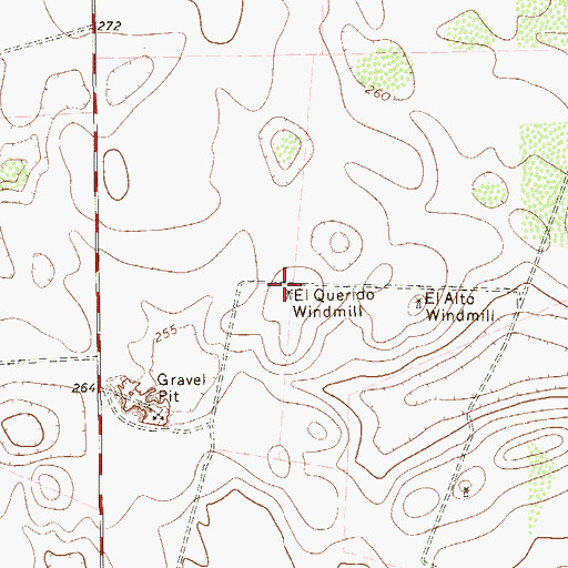 Topographic Map of El Querido Windmill, TX