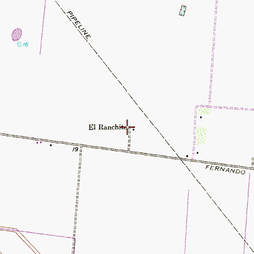 Topographic Map of El Ranchito, TX
