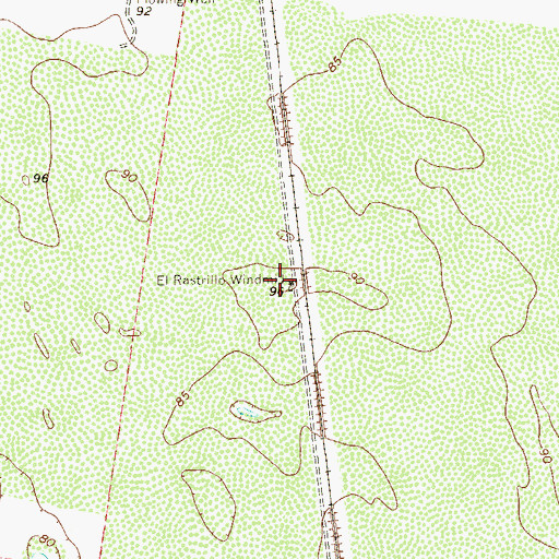 Topographic Map of El Rastrillo Windmill, TX