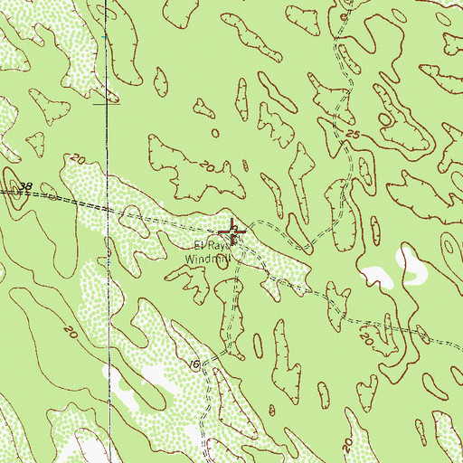 Topographic Map of El Rayo Windmill, TX