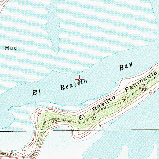 Topographic Map of El Realito Bay, TX