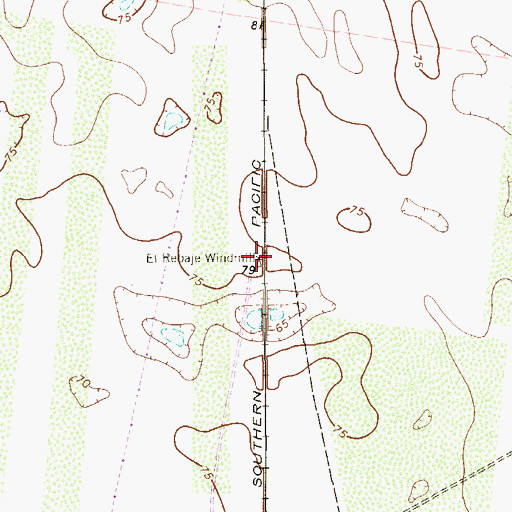 Topographic Map of El Rebaje Windmill, TX