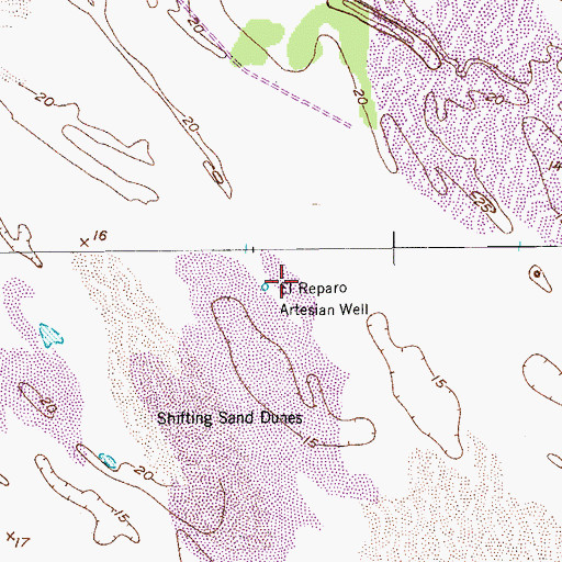 Topographic Map of El Reparo Artesian Well, TX