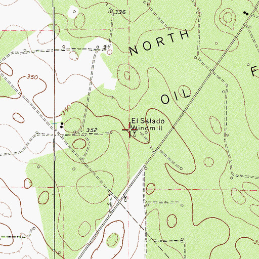 Topographic Map of El Salado Windmill, TX