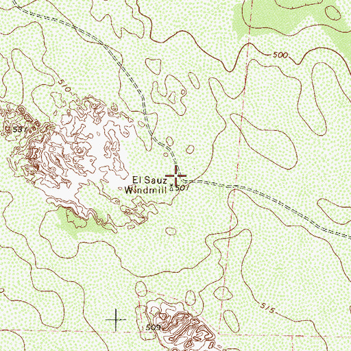 Topographic Map of El Sauz Windmill, TX