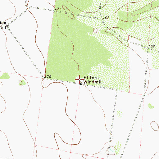 Topographic Map of El Toro Windmill, TX