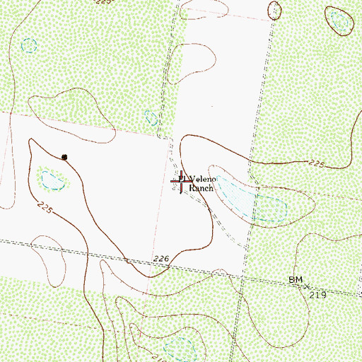 Topographic Map of El Veleno Ranch, TX