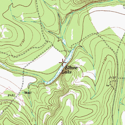 Topographic Map of Elbow Lake, TX
