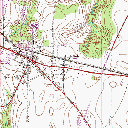 Topographic Map of Pinckard High School, AL