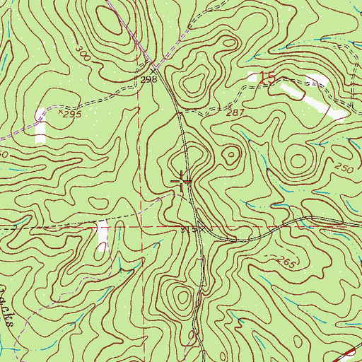 Topographic Map of Pleasant Hill Church (historical), AL