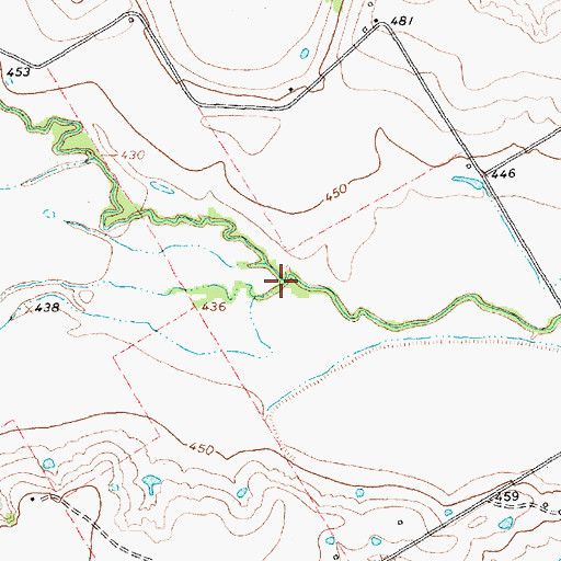 Topographic Map of Elm Branch, TX