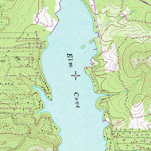 Topographic Map of Elm Cove, TX