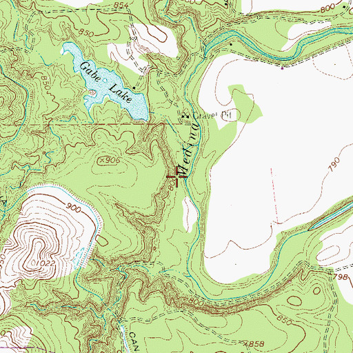 Topographic Map of Elm Creek, TX