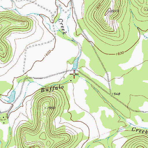 Topographic Map of Elm Creek, TX