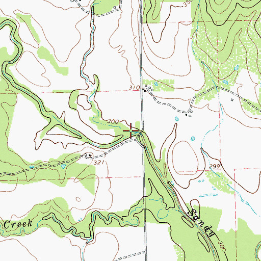 Topographic Map of Elm Creek, TX
