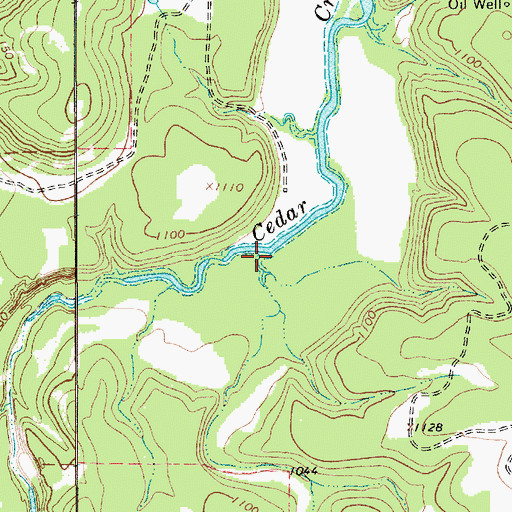Topographic Map of Elm Creek, TX