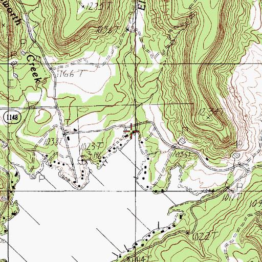 Topographic Map of Elm Creek, TX