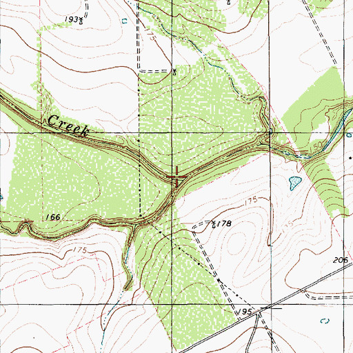 Topographic Map of Elm Creek, TX