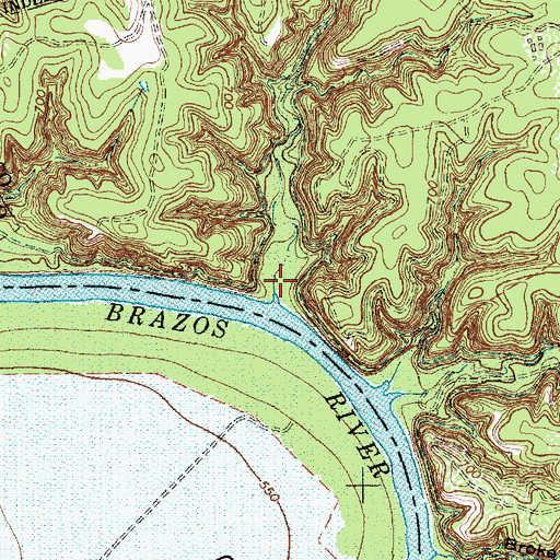 Topographic Map of Elm Hollow, TX