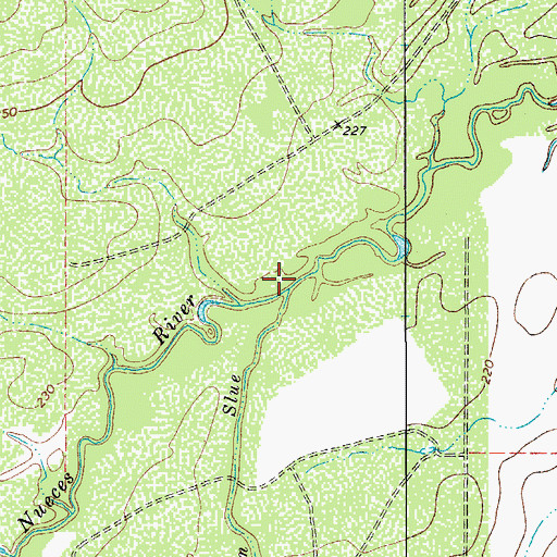 Topographic Map of Elm Slue, TX