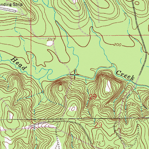 Topographic Map of Richland Creek, AL