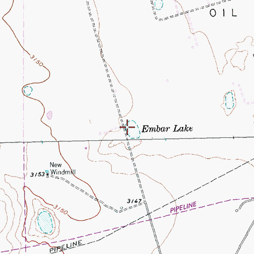 Topographic Map of Embar Lake, TX