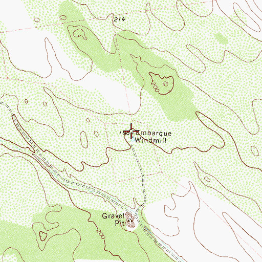 Topographic Map of Embarque Windmill, TX