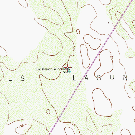Topographic Map of Encalmado Windmill, TX
