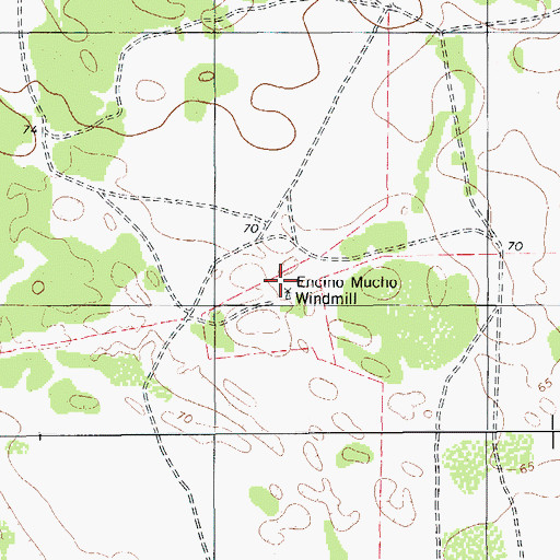 Topographic Map of Encino Mucho Windmill, TX