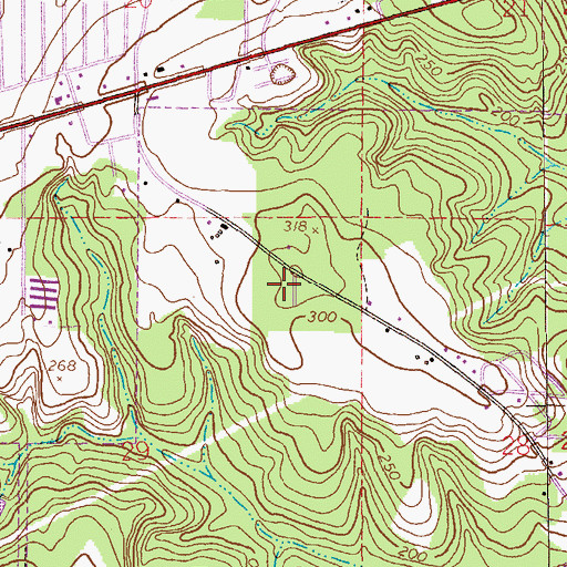 Topographic Map of Sand Ridge Church (historical), AL