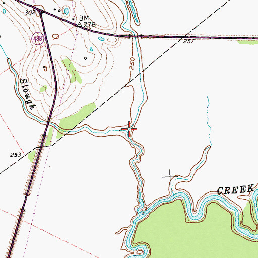 Topographic Map of Enloe Slough, TX