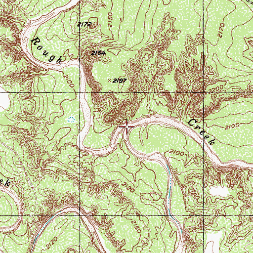 Topographic Map of Ennis Creek, TX