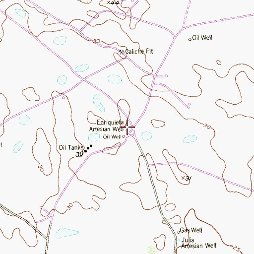 Topographic Map of Enriquieta Artesian Well, TX