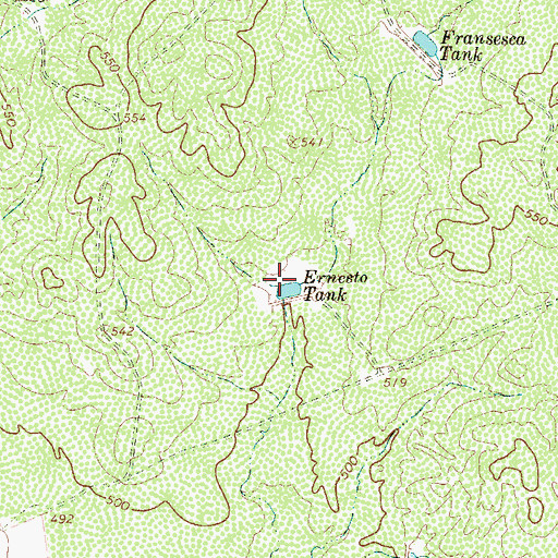Topographic Map of Ernesto Tank, TX