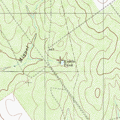 Topographic Map of Esado Tank, TX