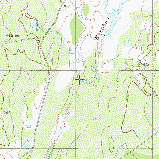 Topographic Map of Escobas Creek, TX